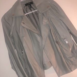 Light Green Leather Jacket